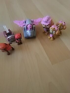 💲6⃣▶▶Paw Patrol Pink Skye Vehicle and Puppy Figure Bundle